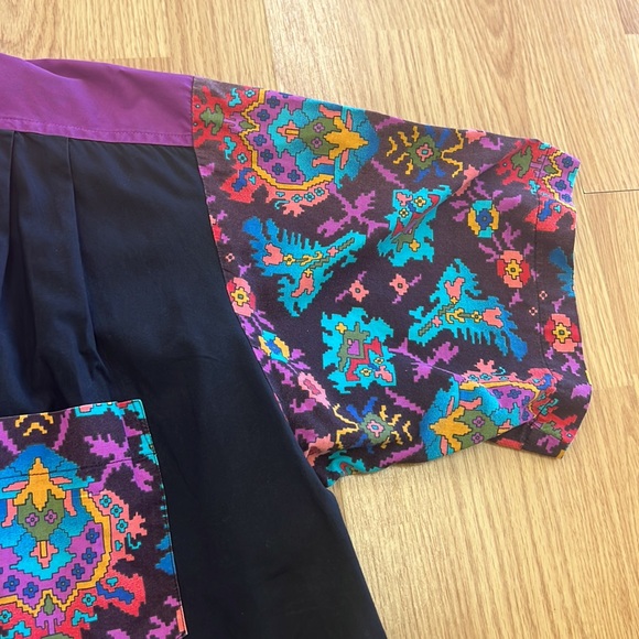 Vintage Women Blouse Pattern Buttons Down Sz XL - Picture 5 of 15